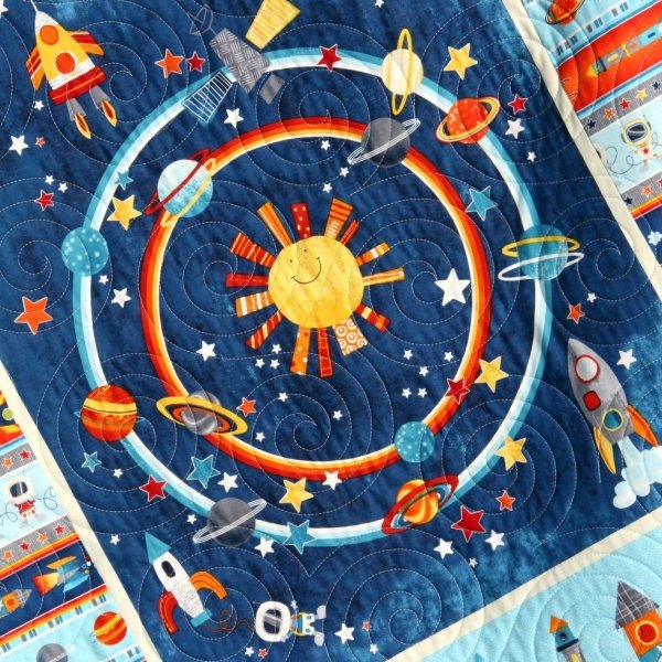 Personalized Outer Space Baby Blanket