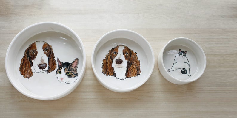 Personalized Pet Portrait Bowl