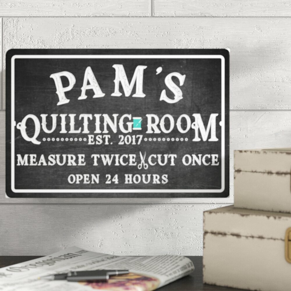 Personalized Quilting Room Sign