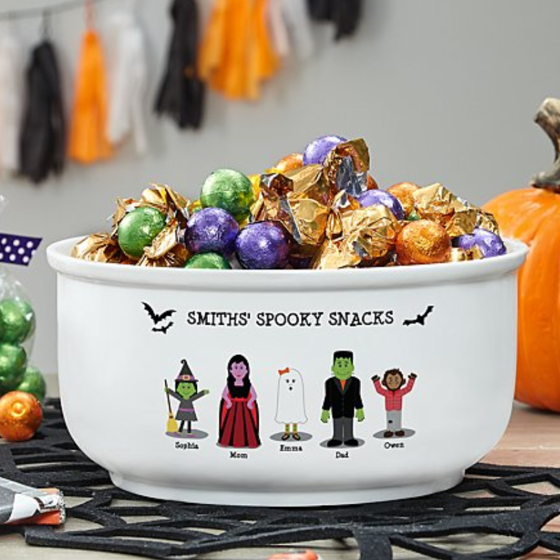 Personalized Spooky Family Candy Bowl