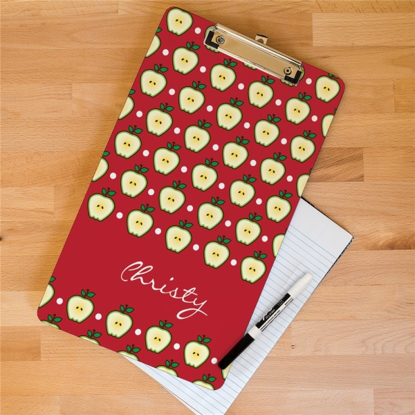 Personalized Teacher's Apple Clipboard