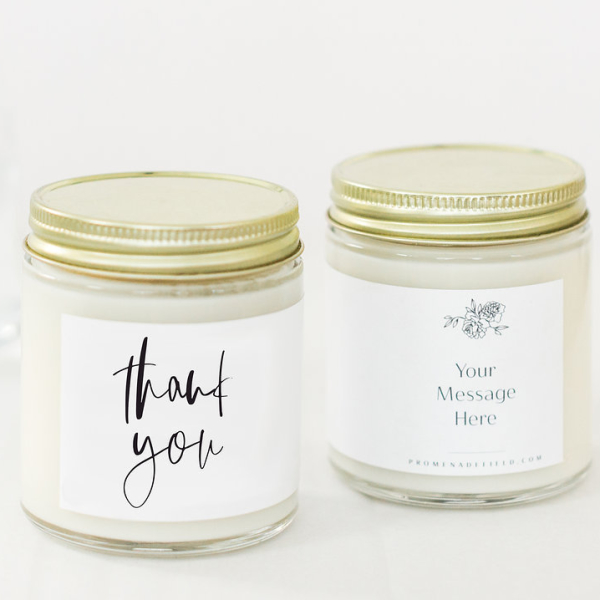 Personalized Thank You Candle