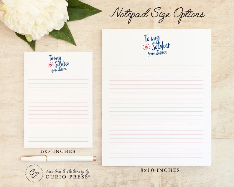 Personalized "To My Soldier" Notepad