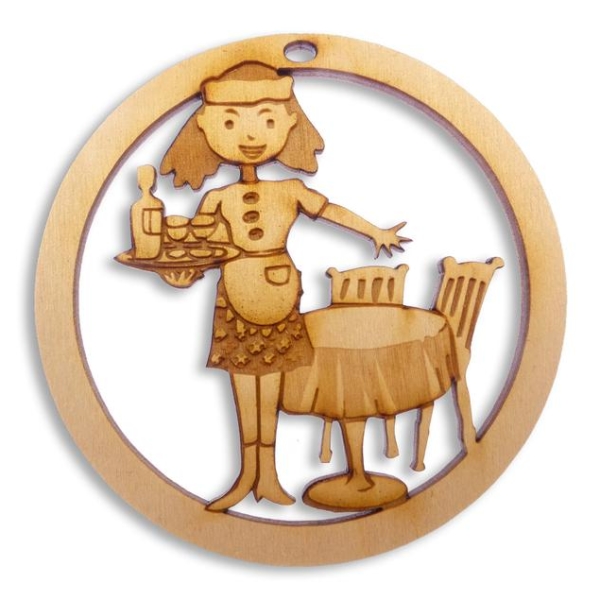 Personalized Waitress Ornament