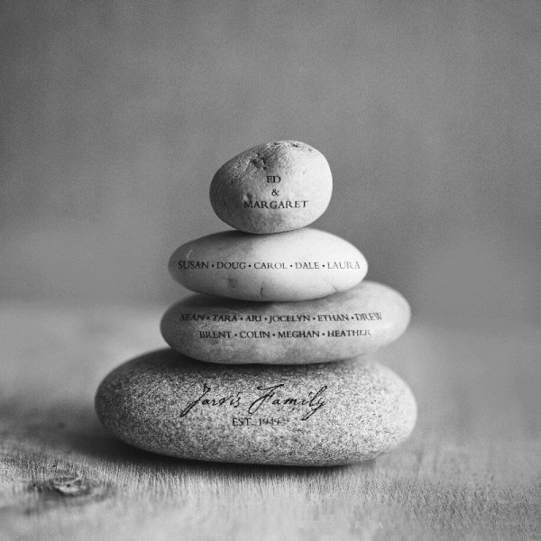 Personalized Zen Stacked Stone Art