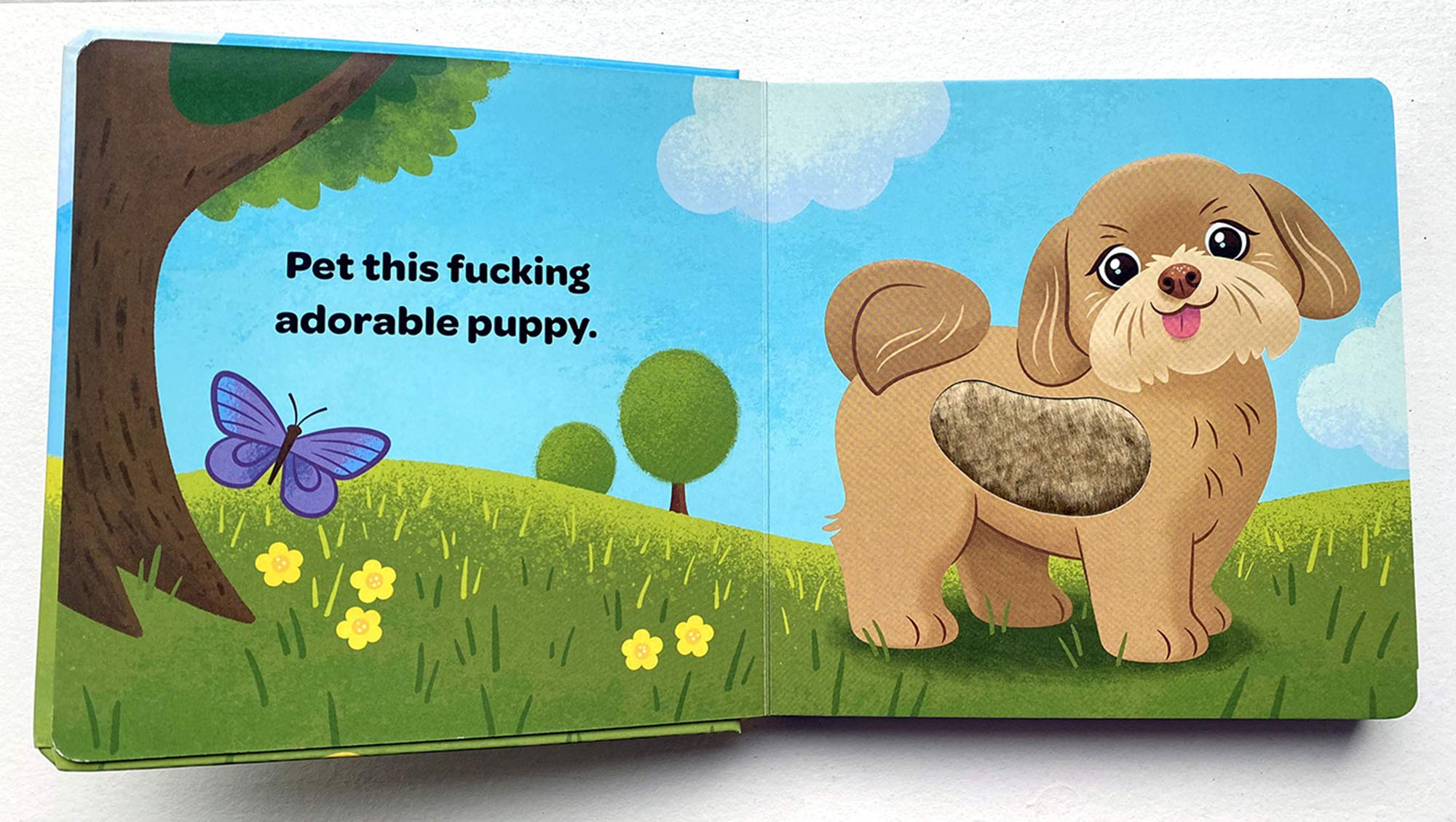 Pet This F*cking Puppy: A Touch-and-Feel Book for Stressed-Out Adults