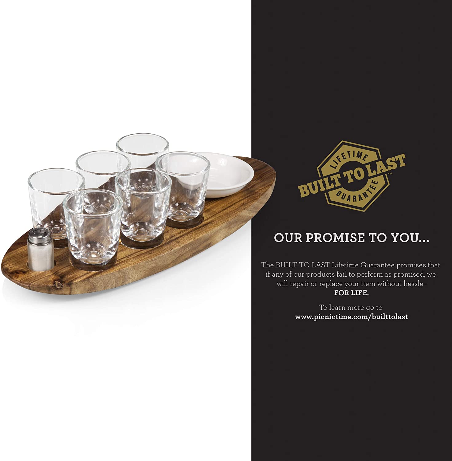 Picnic Time 6-Shot Glass Serving Set