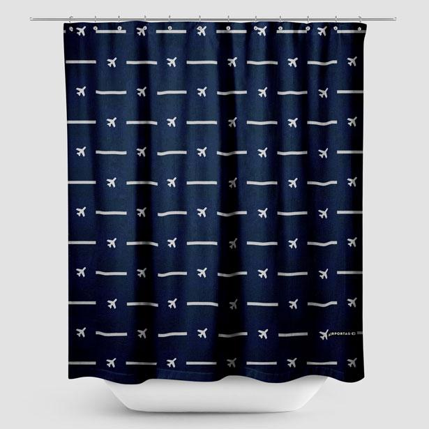 Pilot Stripes Shower Curtain