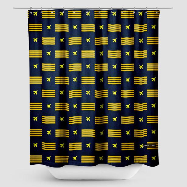 Pilot Stripes Shower Curtain