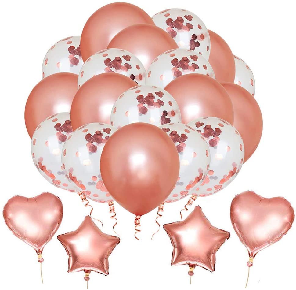 Pink and Gold Birthday Decorations Party Supplies Set