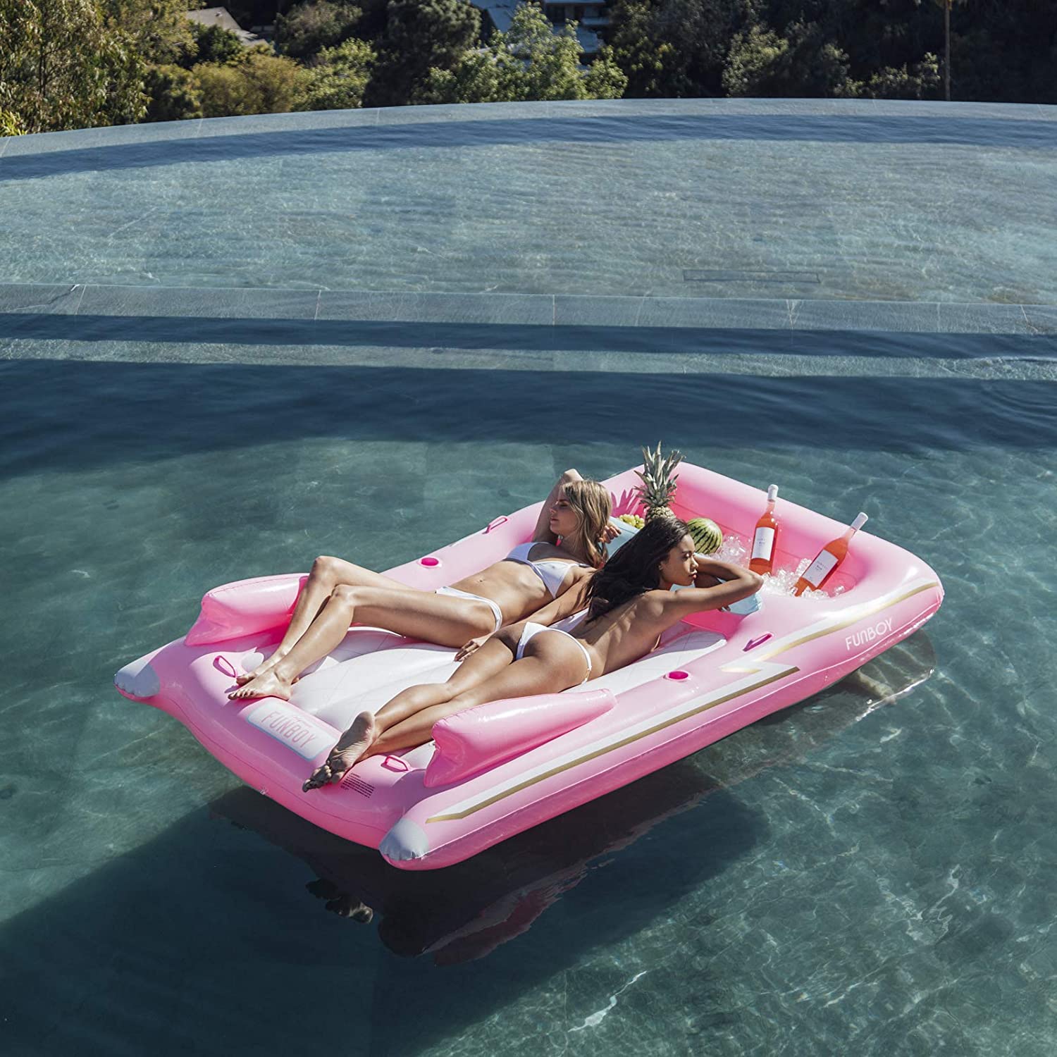 Pink Retro Convertible Car Pool Float