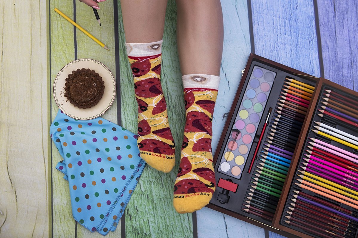 Pizza Socks Box