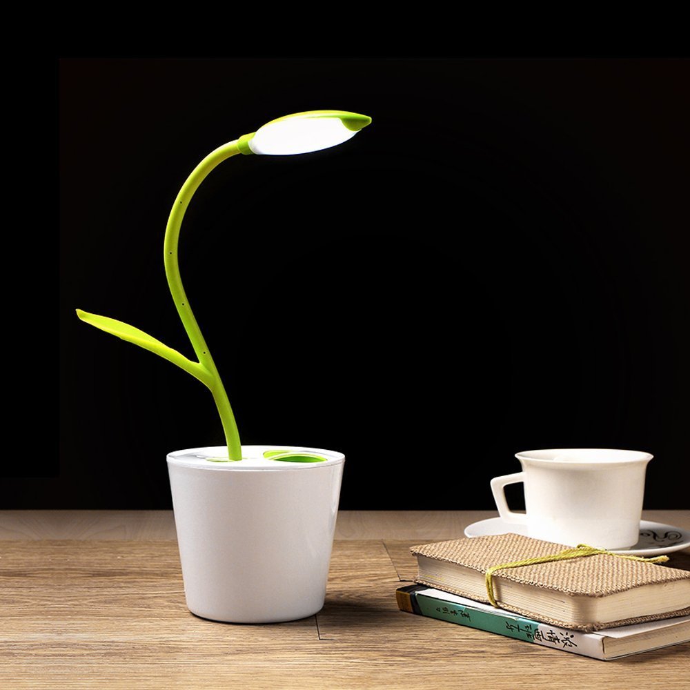 Plant Pencil Holder LED Lamp