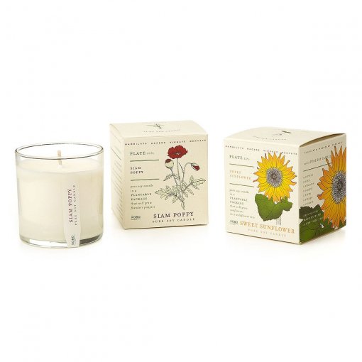 Plant the Packaging Floral Candles