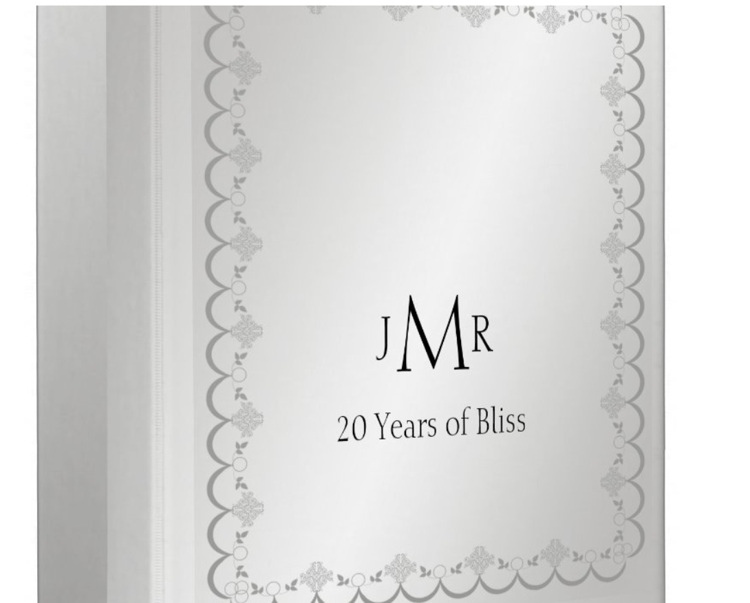 Platinum 20th Wedding Anniversary Binder