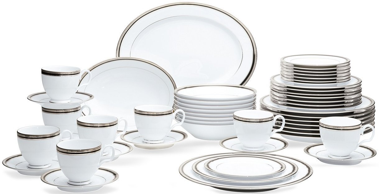 Platinum 50-Piece Dinnerware Set