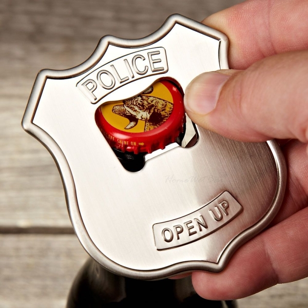 Police Badge Stainless Steel Bottle Opener