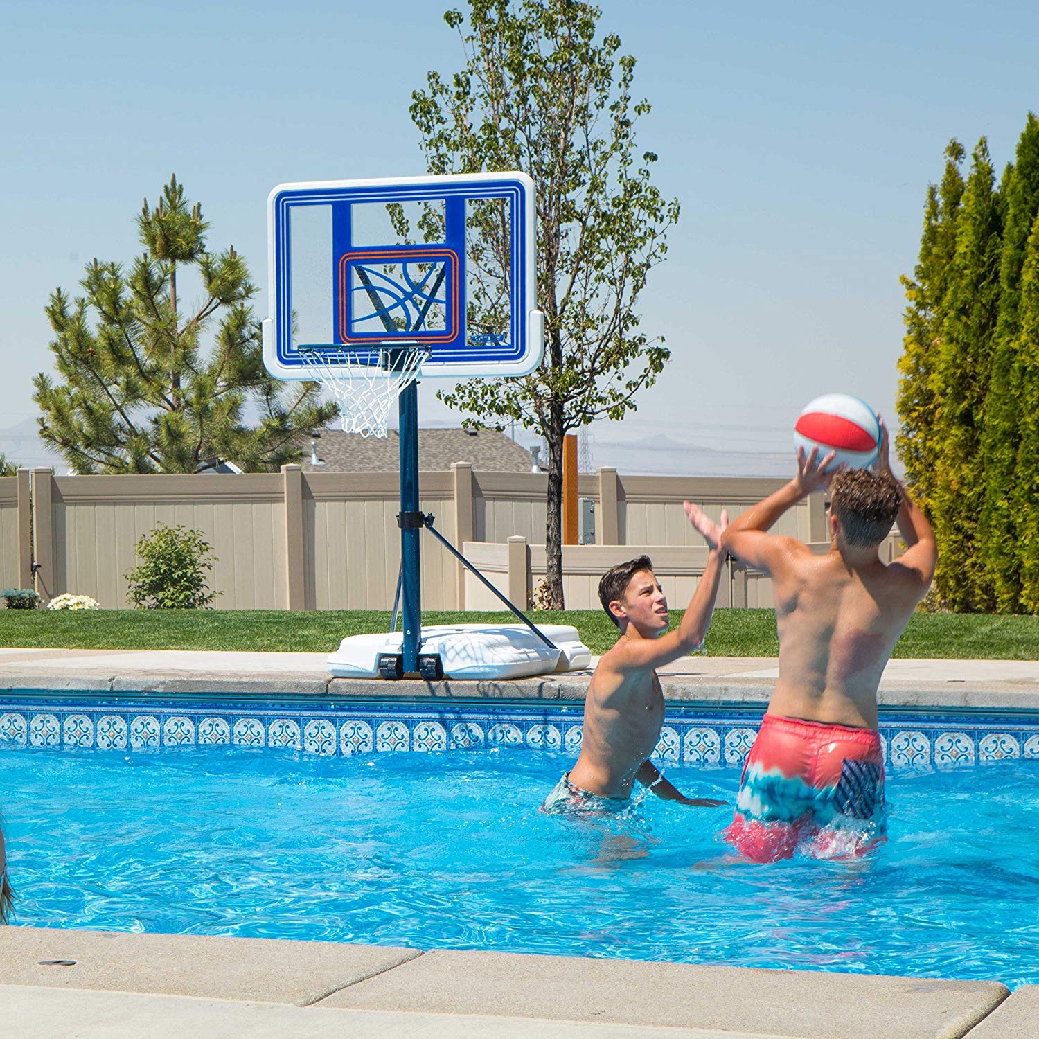 Pool Side Basketball System