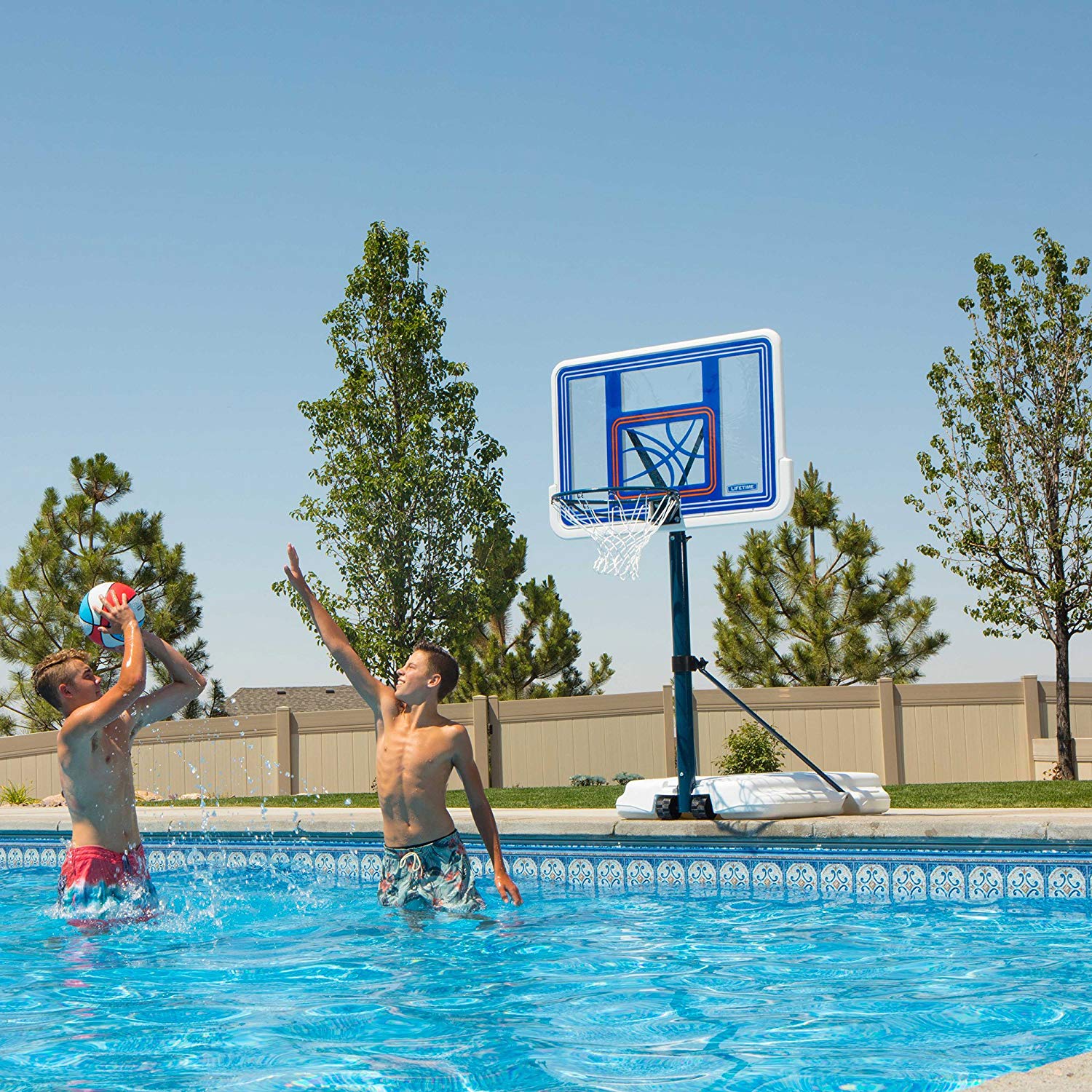 Pool Side Basketball System