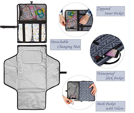 Portable Changing Pad - Diaper Clutch