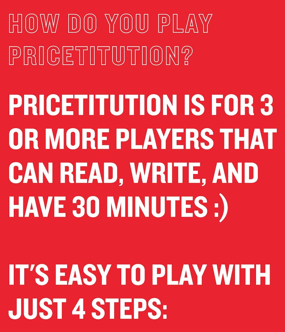 Pricetitution Card Game