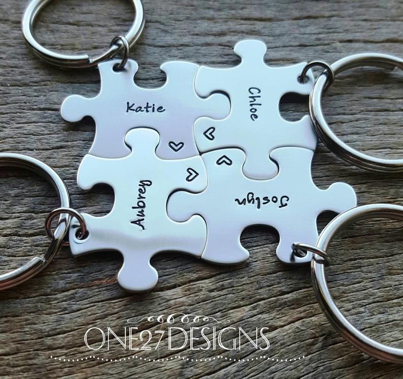 Puzzle Piece Key Chain