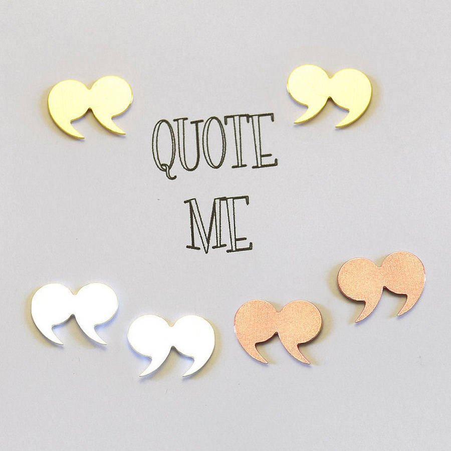 Quotation Marks Earrings