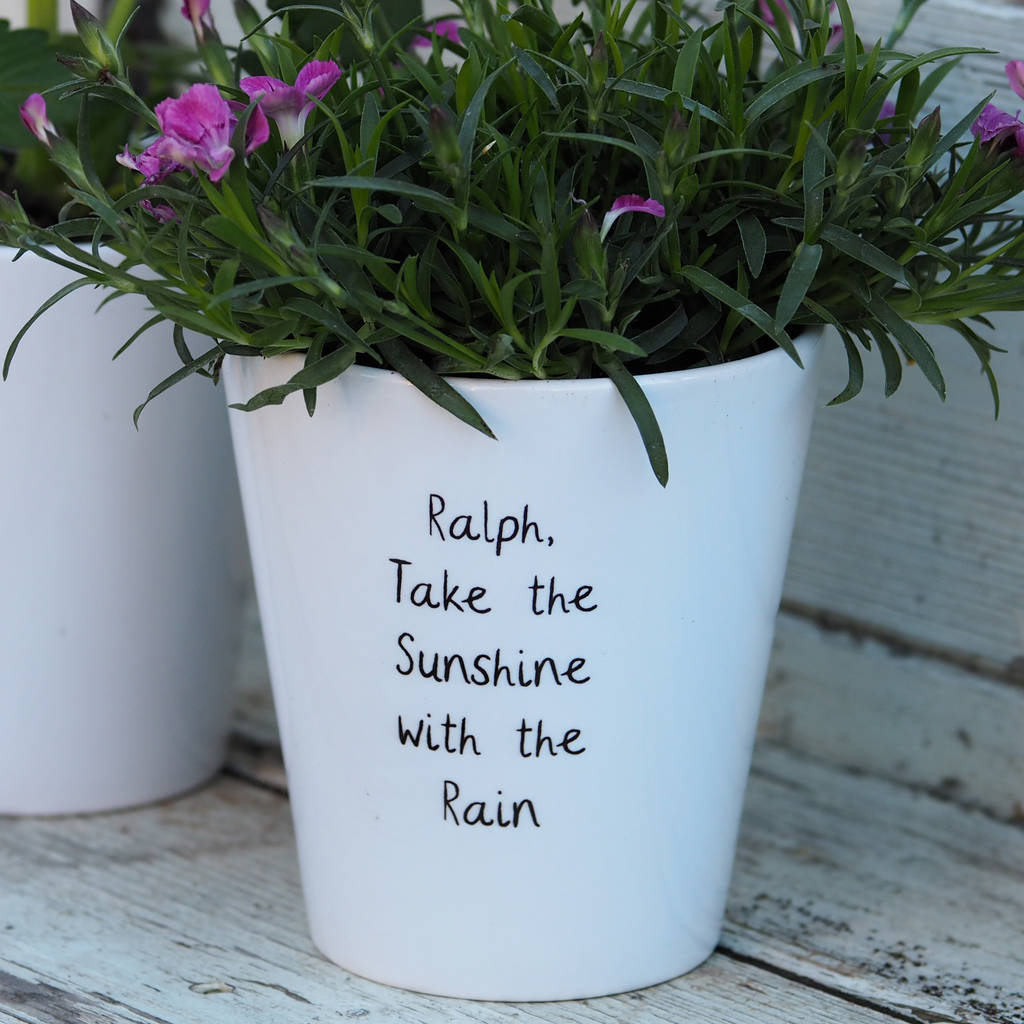 Rainbow Child's Personalised Plant Pot With Seeds