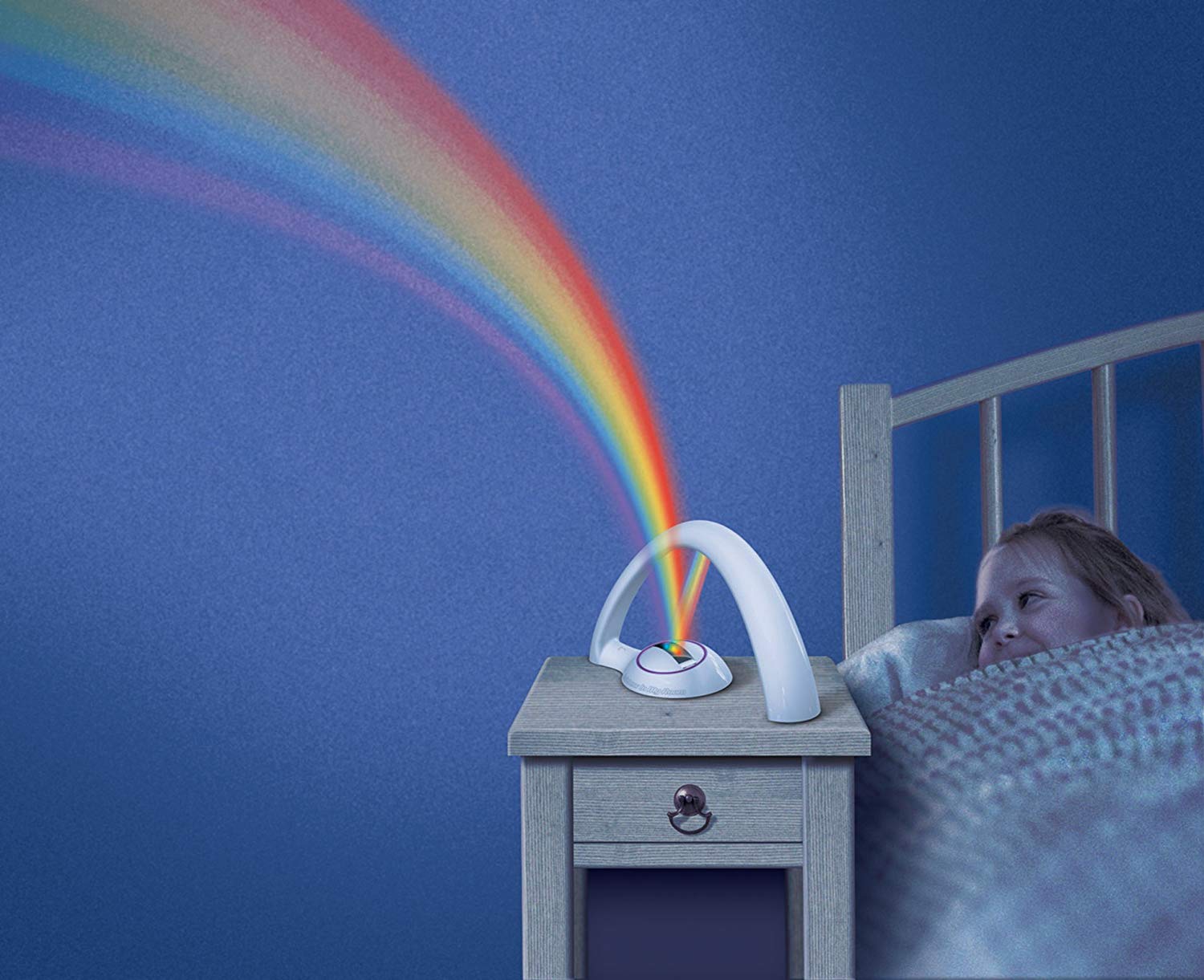 Rainbow Motion-Activated Miniature Projector