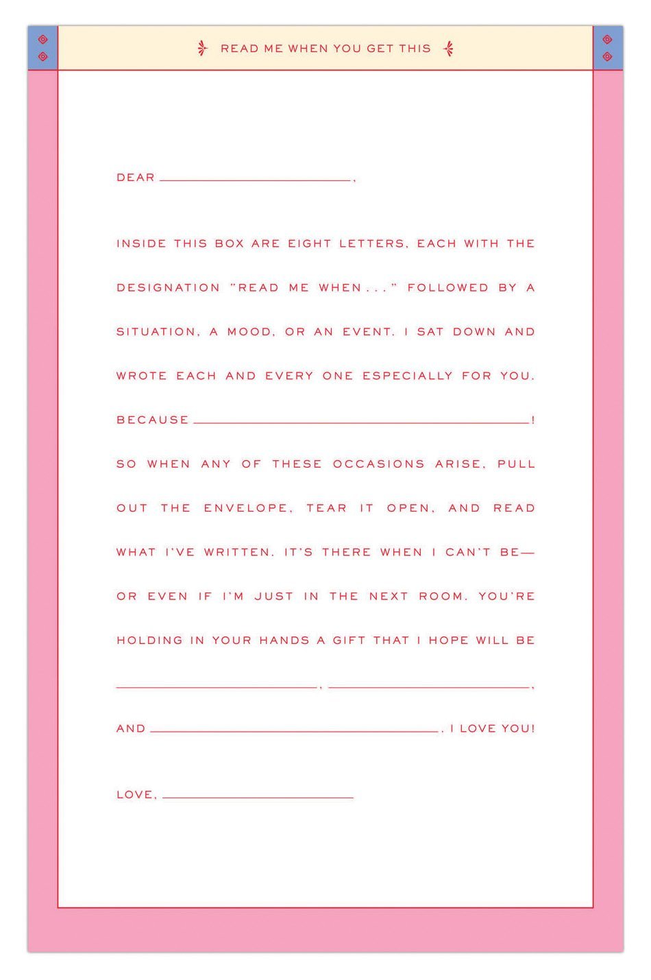 Read Me When Letters