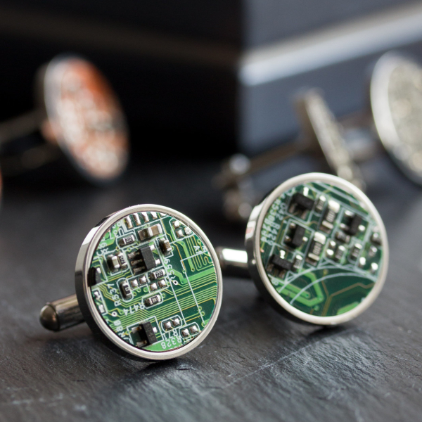 Real Circuit Board Cufflinks