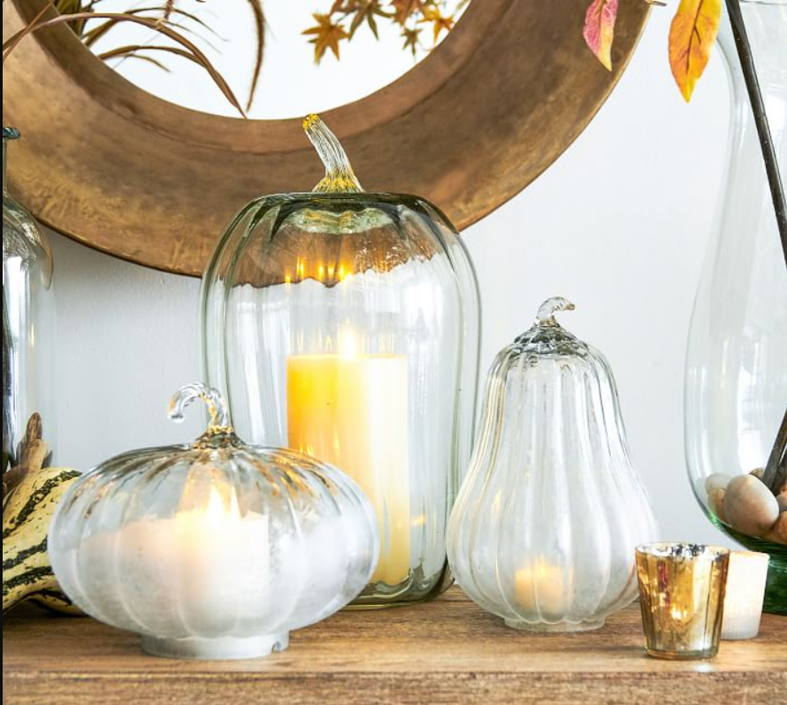 Recycled Glass Pumpkin Cloche
