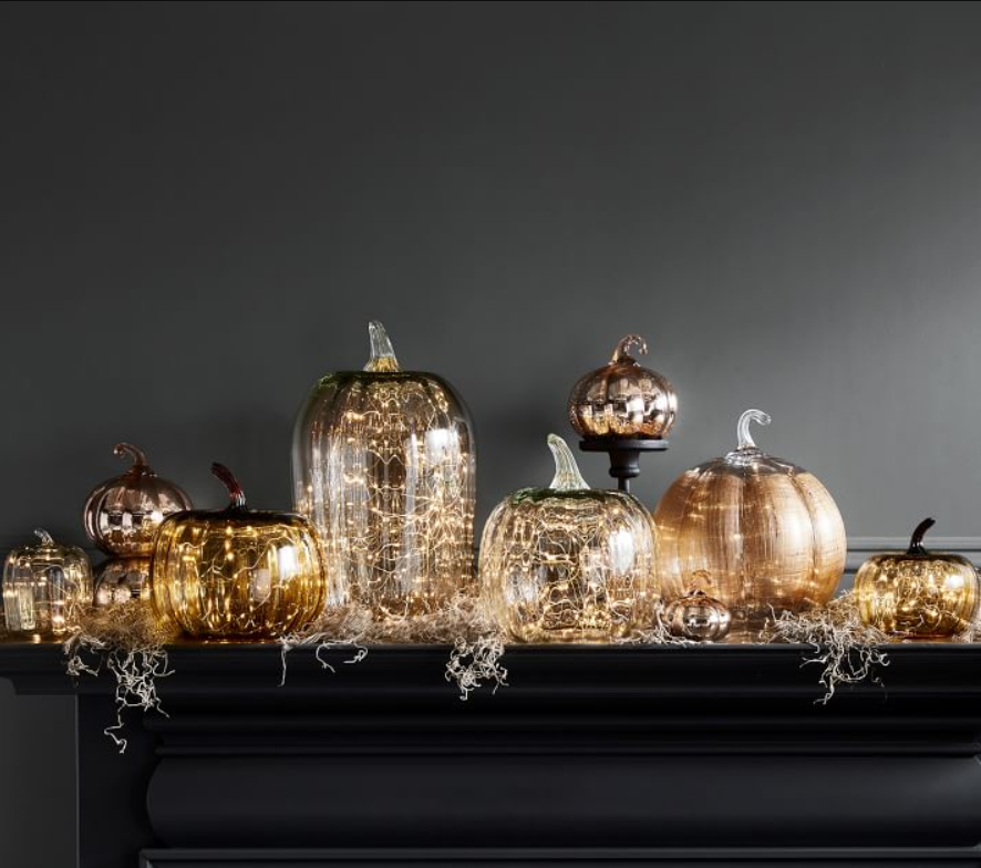 Recycled Glass Pumpkin Cloche