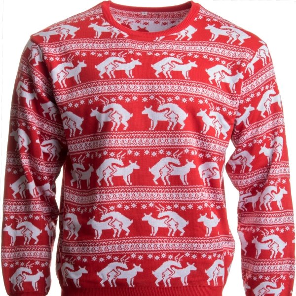 Reindeer Humping Ugly Christmas Sweater