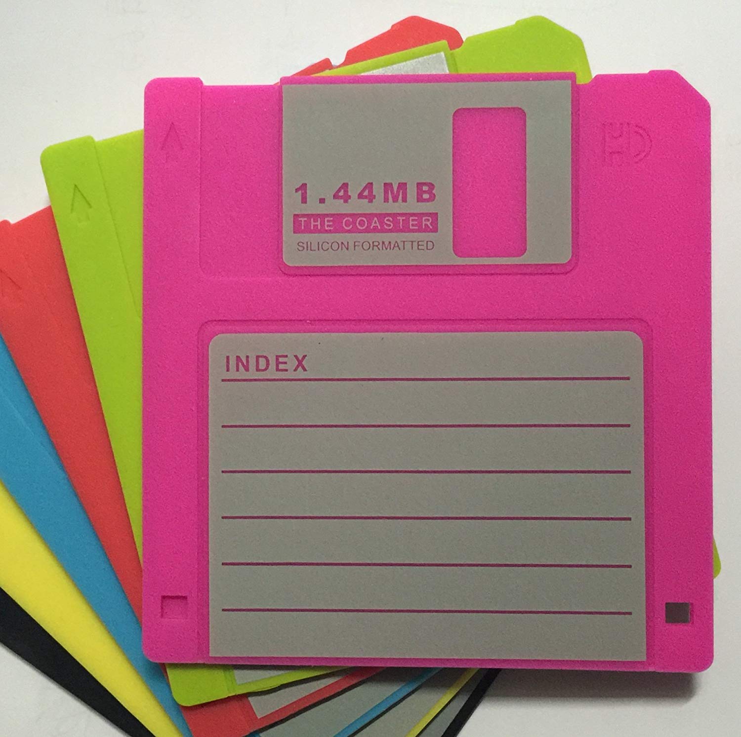 Retro Floppy Disk Silicone Drink Coasters