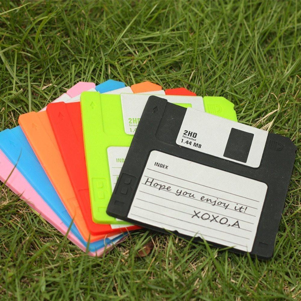 Retro Floppy Disk Silicone Drink Coasters