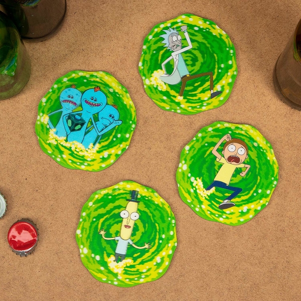 Rick and Morty 3D Drink Coasters