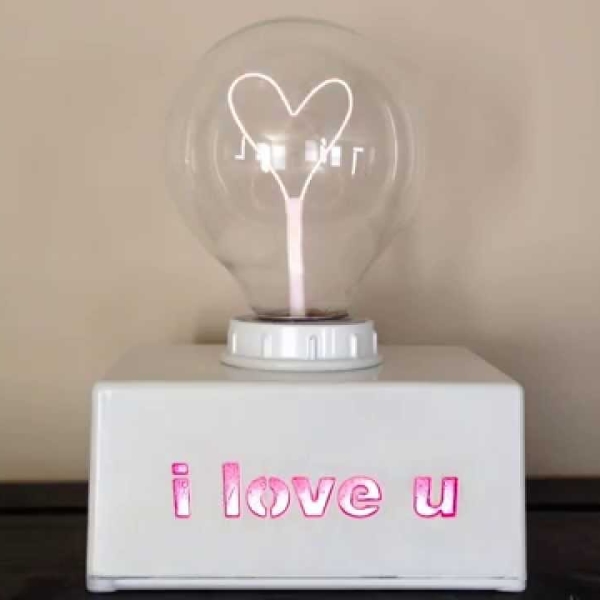 Romantic Lightbulb Sculpture
