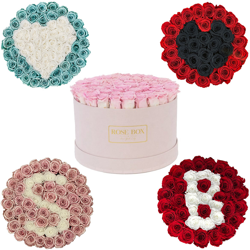  Roses Box with Custom Initial