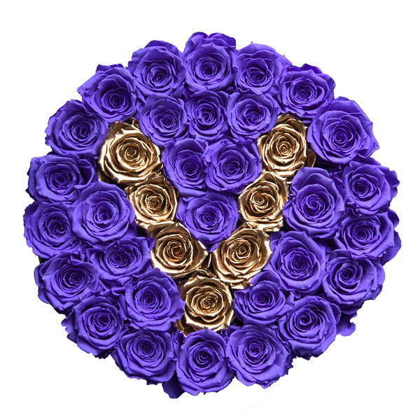  Roses Box with Custom Initial