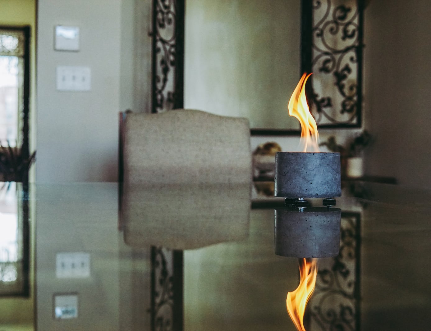 Rubbing Alcohol Flame Lamp