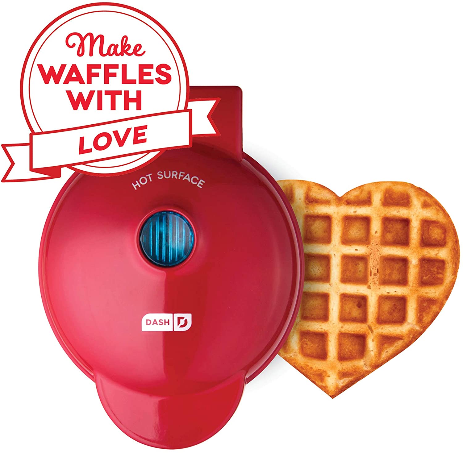 Ruby Red Heart Waffle Maker