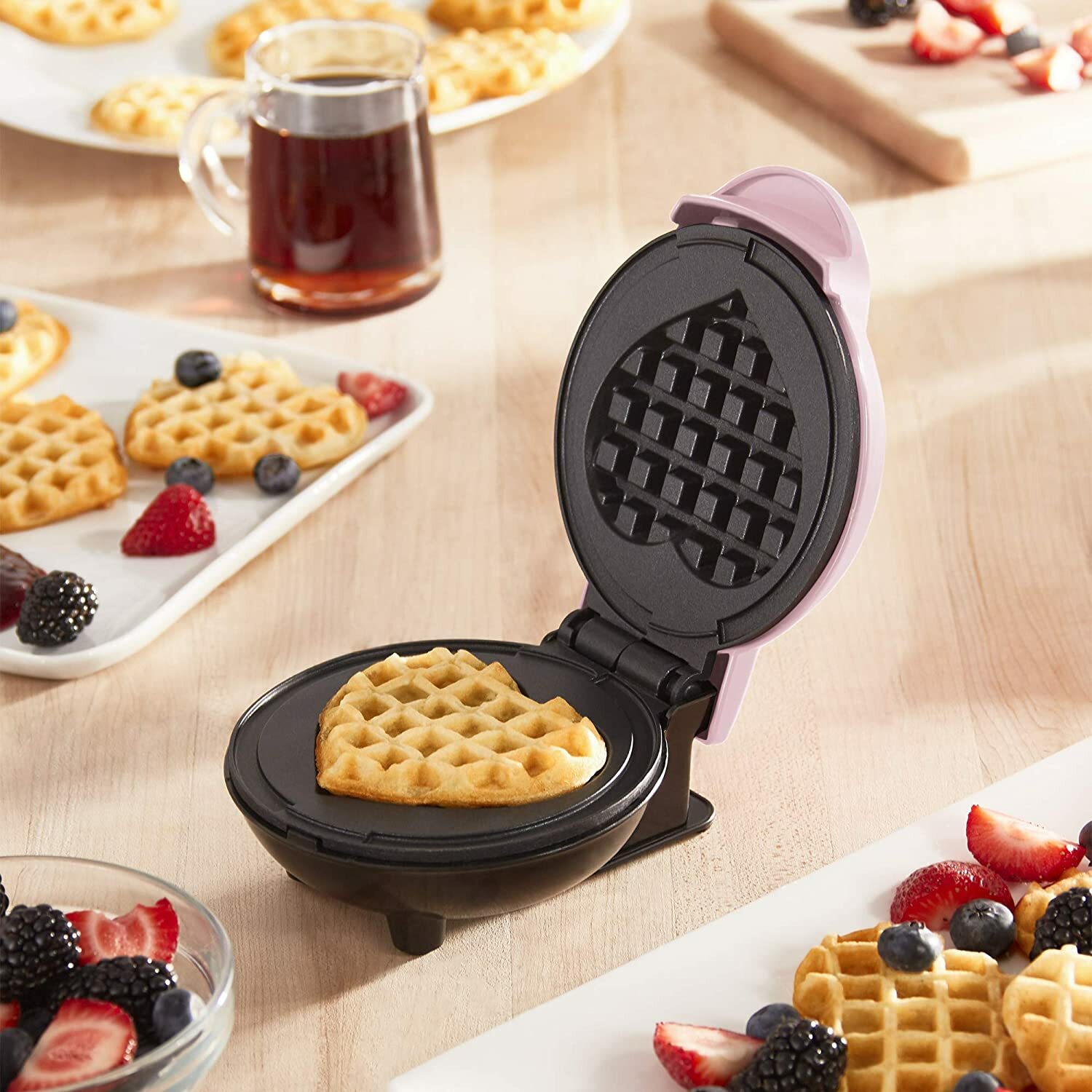 Ruby Red Heart Waffle Maker