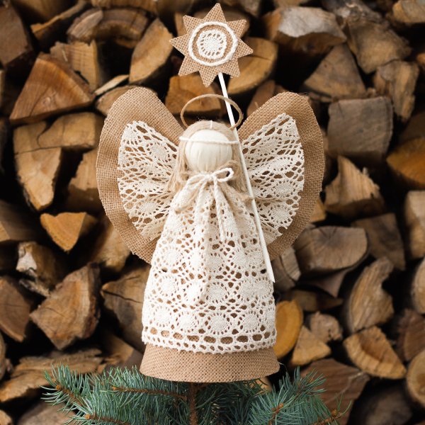 Rustic Angel Christmas Tree Topper