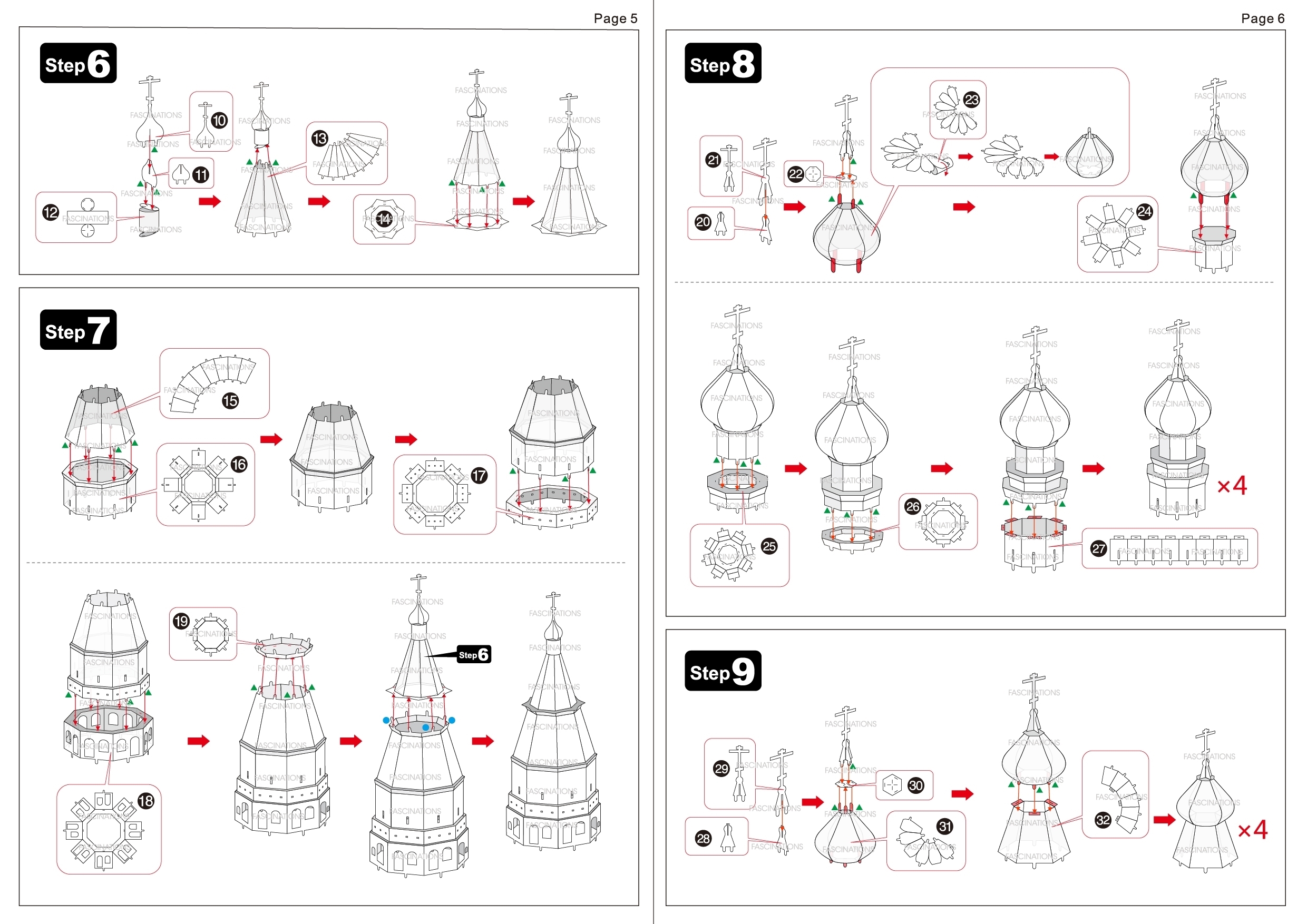 Saint Basil's Cathedral 3D Metal Model Kit