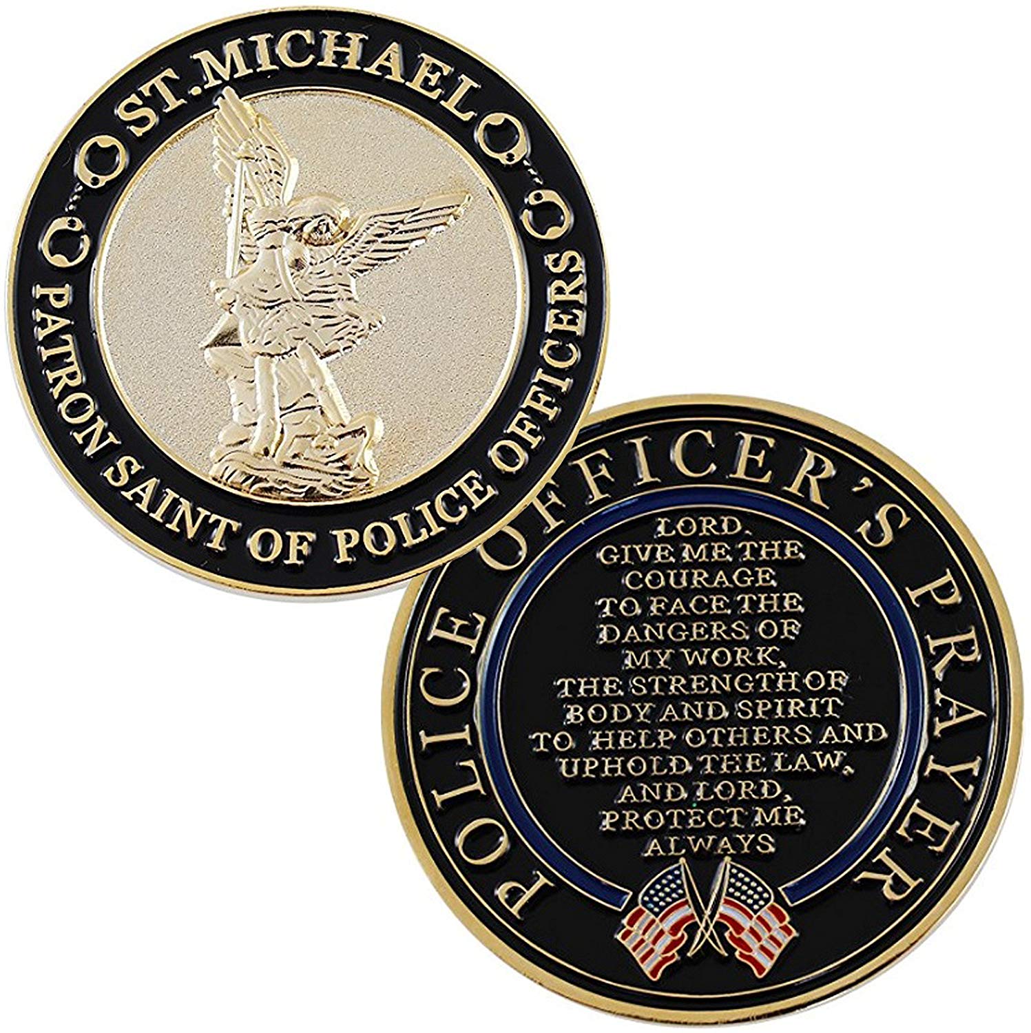 Saint of Police Officers Coin With Prayer