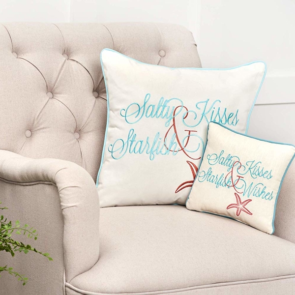 Salty Kisses Starfish Pillow