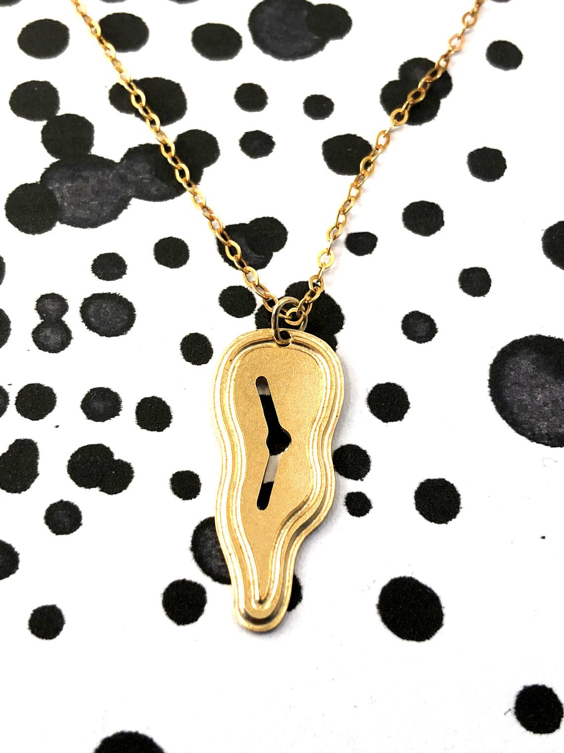 Salvador Dali Clock Necklace