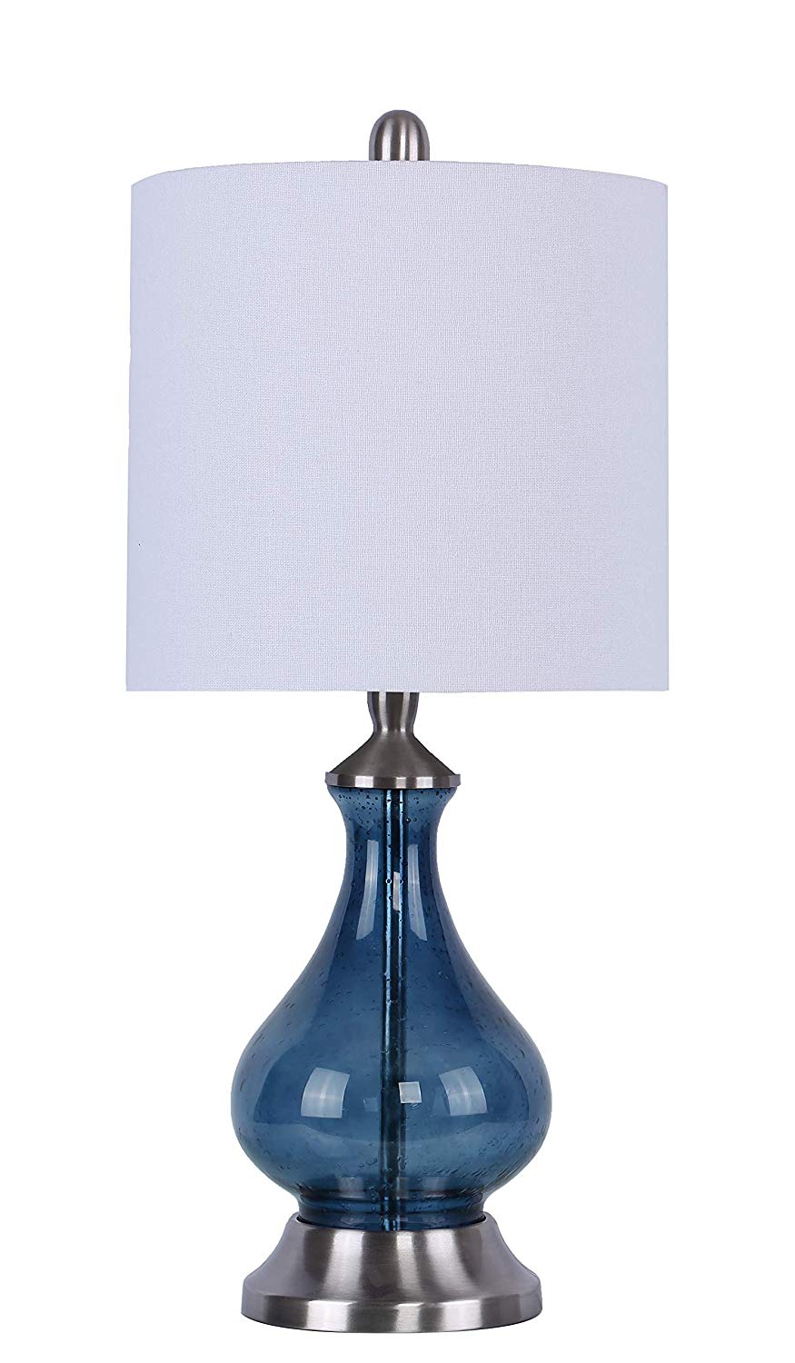 Sapphire Blue Glass Accent Lamp