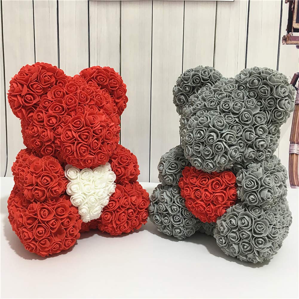 light blue rose bear